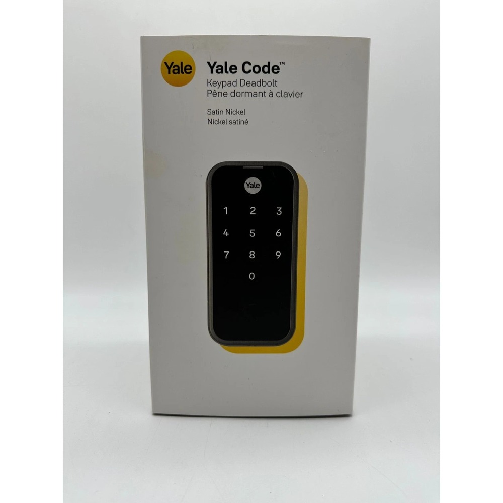 Yale Code Keypad Deadbolt, Satin Nickel.